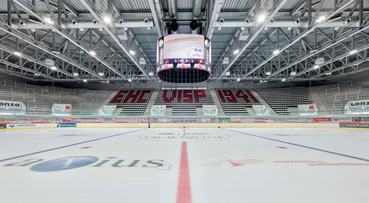 Le stade de glace Lonza Arena Visp