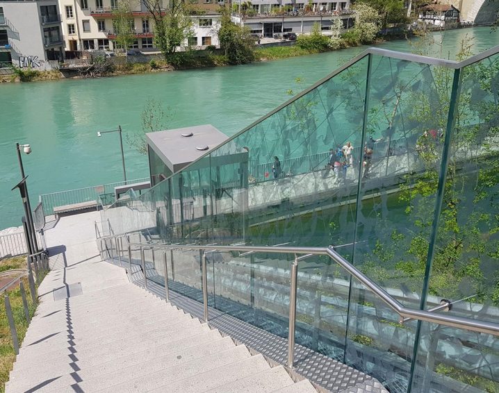 CREATIVITY - Glasgeländer Schutzwand - Bärenpark Bern